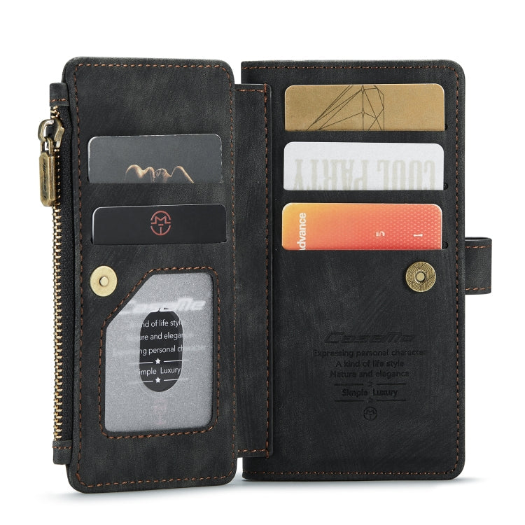 CaseMe-C30 PU + TPU Multifunctional Horizontal Flip Leather Case with Holder & Card Slot & Wallet & Zipper Pocket, For iPhone 12 / 12 Pro, For iPhone 12 Pro Max, For iPhone XS / X, For iPhone XR, For iPhone XS Max