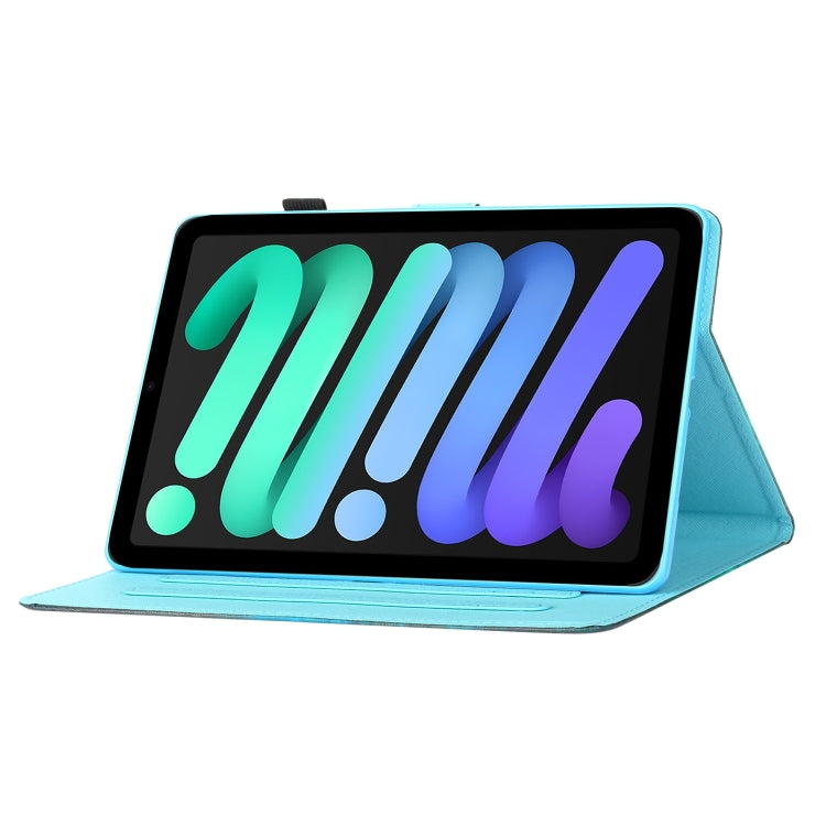 Coloured Drawing Stitching Horizontal Flip Leather Case with Holder & Card Slot & Sleep / Wake-up Function, For iPad mini 2024 / mini 6