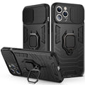 Sliding Camera Cover Design TPU + PC Shockproof Case with Ring Holder, For iPhone 13 Pro, For iPhone 13, For iPhone 13 Pro Max