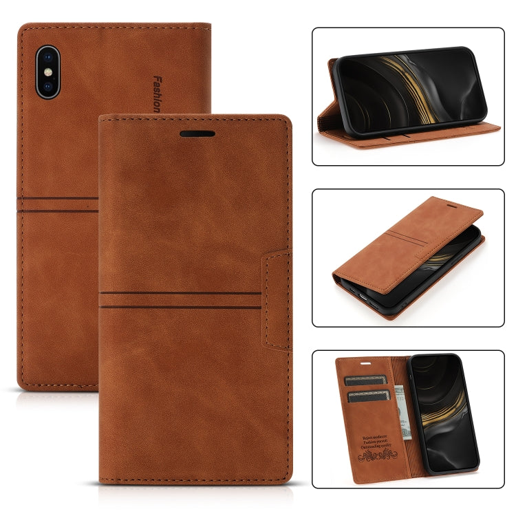 Dream Magnetic Suction Business Horizontal Flip PU Leather Case with Holder & Card Slot & Wallet, For iPhone 11 Pro, For iPhone 11 Pro Max, For iPhone X / XS, For iPhone XR