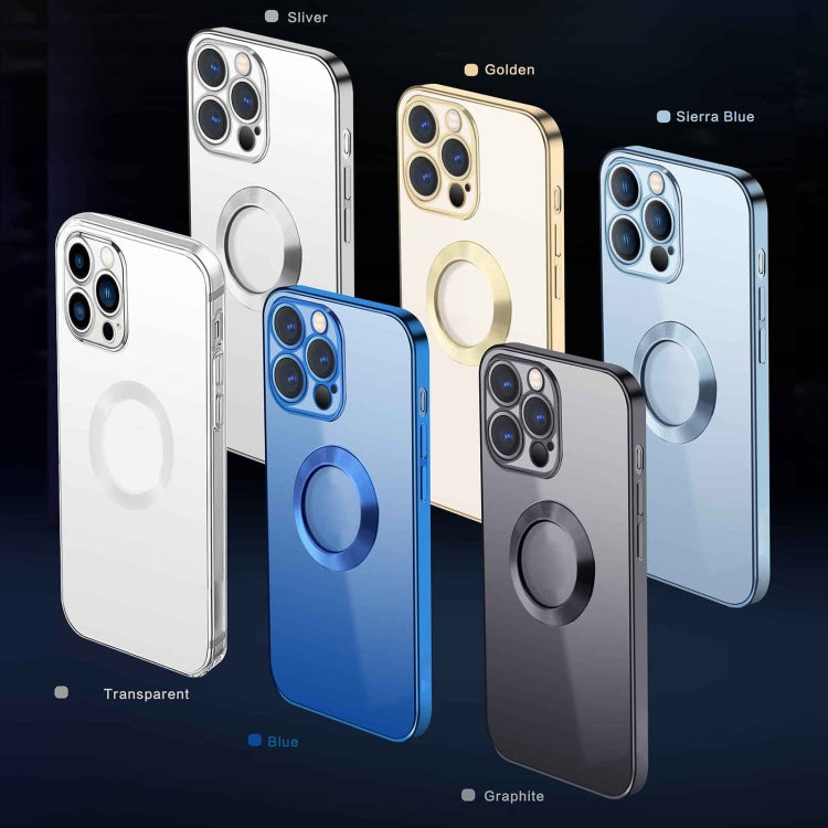 9D Electroplated Edge Metal Ring Clear PC + TPU Shockproof Case, For iPhone 13, For iPhone 13 Pro, For iPhone 13 Pro Max, For iPhone 12