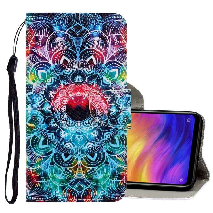 3D Colored Drawing Horizontal Flip PU Leather Case with Holder & Card Slots & Wallet, For Xiaomi Redmi Note 7