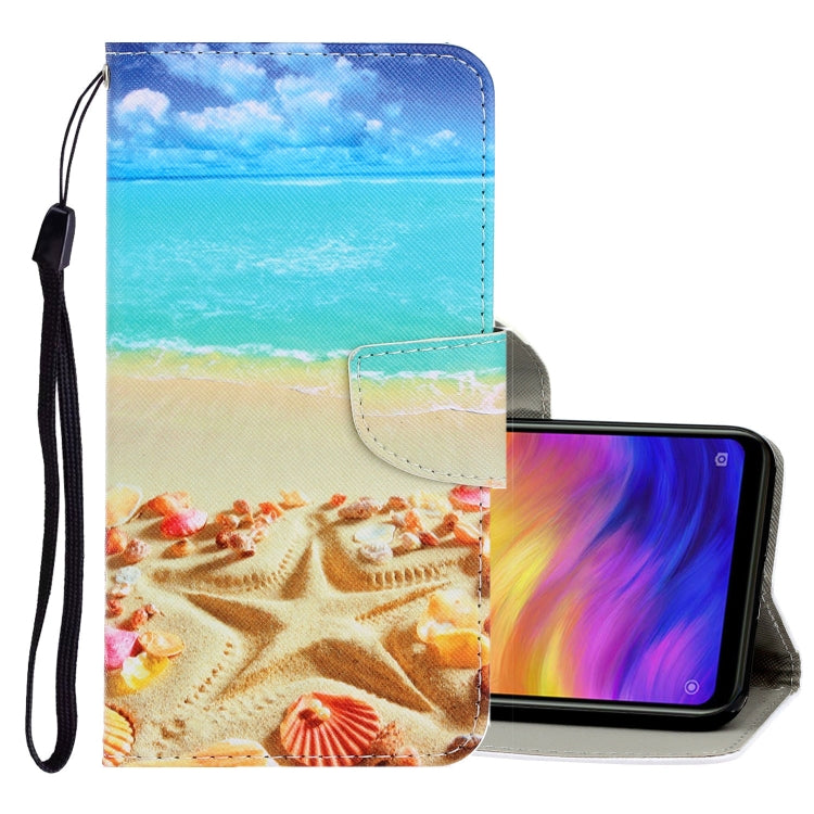 3D Colored Drawing Horizontal Flip PU Leather Case with Holder & Card Slots & Wallet, For Xiaomi Redmi Note 7
