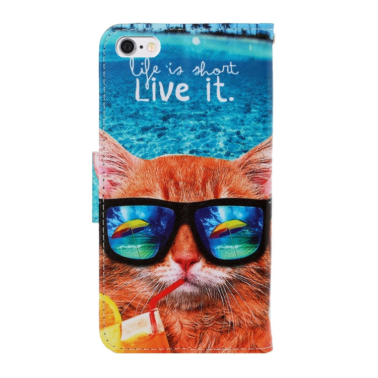 3D Colored Drawing Horizontal Flip PU Leather Case with Holder & Card Slots & Wallet, For iPhone 6 / 6s