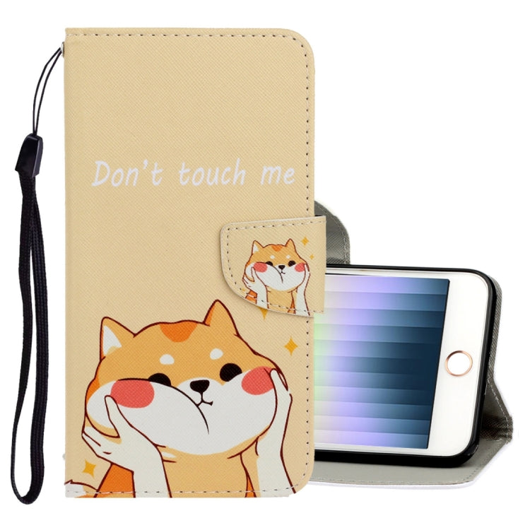 3D Colored Drawing Horizontal Flip PU Leather Case with Holder & Card Slots & Wallet, For iPhone SE 2022 / SE 2020 / 8 / 7