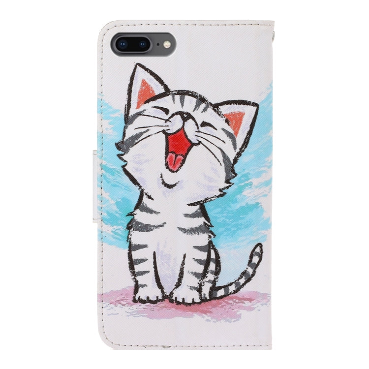 3D Colored Drawing Horizontal Flip PU Leather Case with Holder & Card Slots & Wallet, For iPhone 8 Plus / 7 Plus