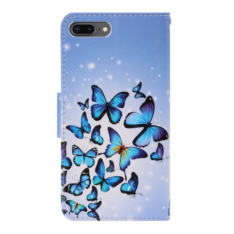 3D Colored Drawing Horizontal Flip PU Leather Case with Holder & Card Slots & Wallet, For iPhone 8 Plus / 7 Plus