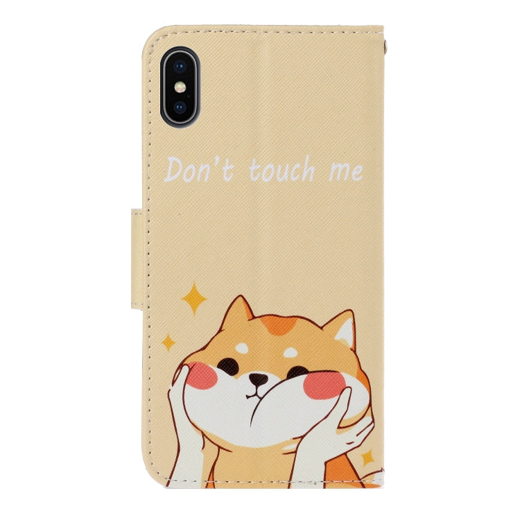 3D Colored Drawing Horizontal Flip PU Leather Case with Holder & Card Slots & Wallet, For iPhone X / XS