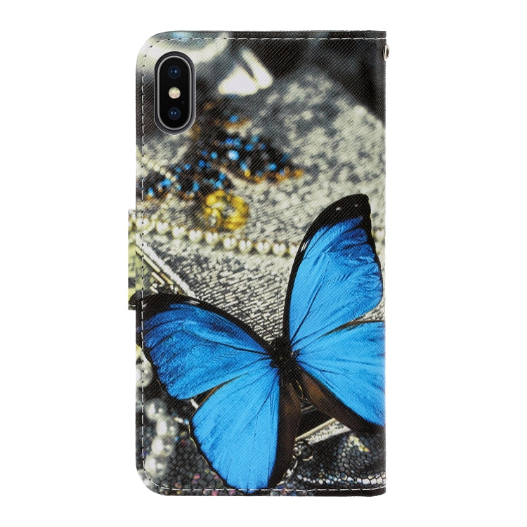 3D Colored Drawing Horizontal Flip PU Leather Case with Holder & Card Slots & Wallet, For iPhone X / XS