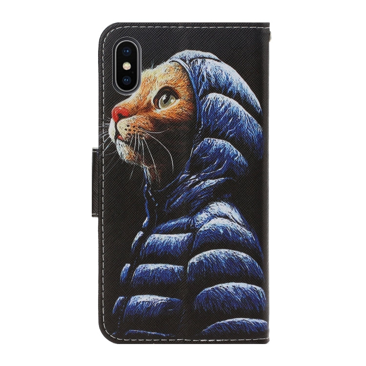 3D Colored Drawing Horizontal Flip PU Leather Case with Holder & Card Slots & Wallet, For iPhone XS Max