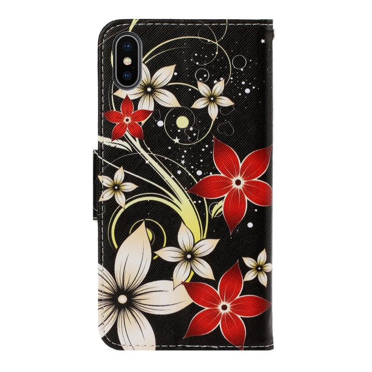 3D Colored Drawing Horizontal Flip PU Leather Case with Holder & Card Slots & Wallet, For iPhone XS Max