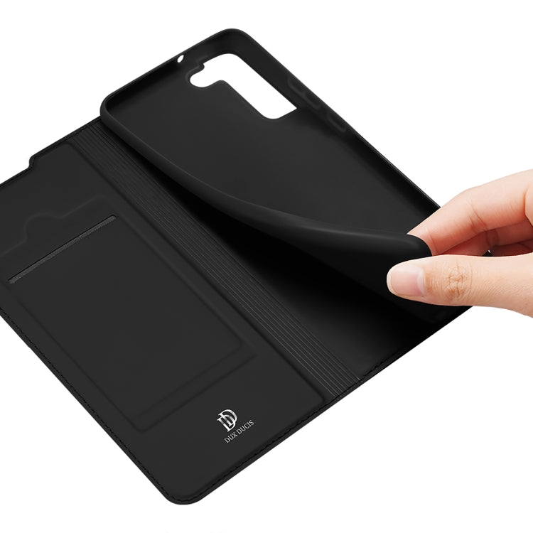 DUX DUCIS Skin Pro Series Horizontal Flip Leather Phone Case with Holder & Card Slots, For Samsung Galaxy S22 5G, For Samsung Galaxy S22 Ultra 5G