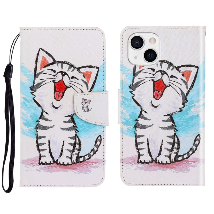 3D Colored Drawing Horizontal Flip Leather Phone Case, For iPhone 13 mini