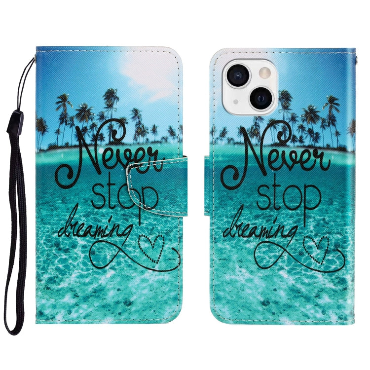 3D Colored Drawing Horizontal Flip Leather Phone Case, For iPhone 13 mini