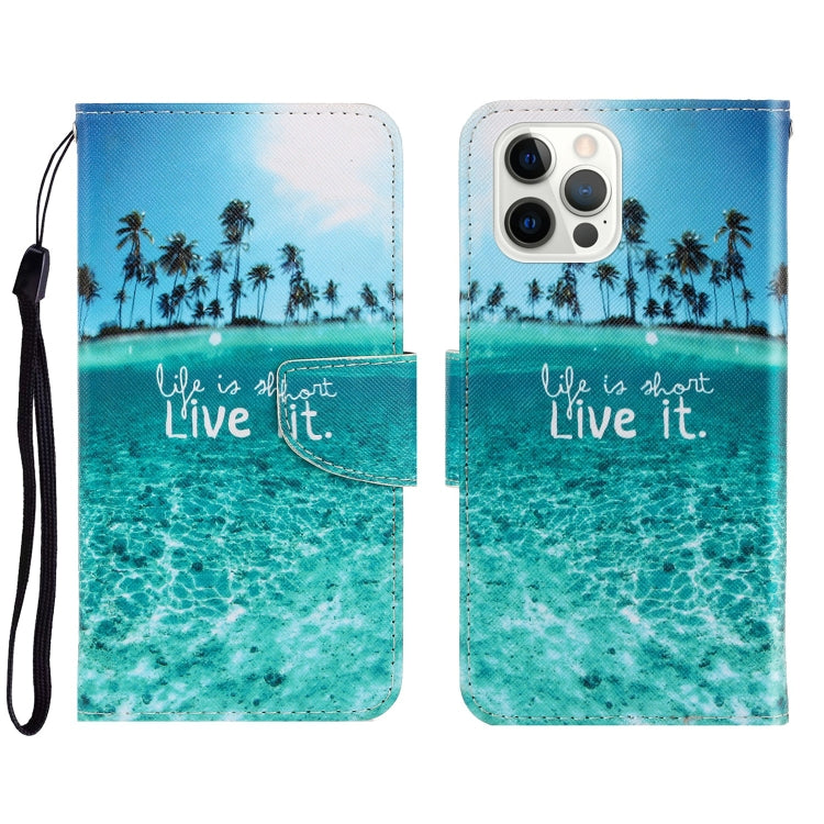 3D Colored Drawing Horizontal Flip Leather Phone Case, For iPhone 13 Pro