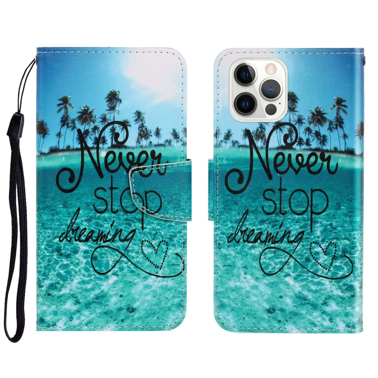 3D Colored Drawing Horizontal Flip Leather Phone Case, For iPhone 13 Pro Max