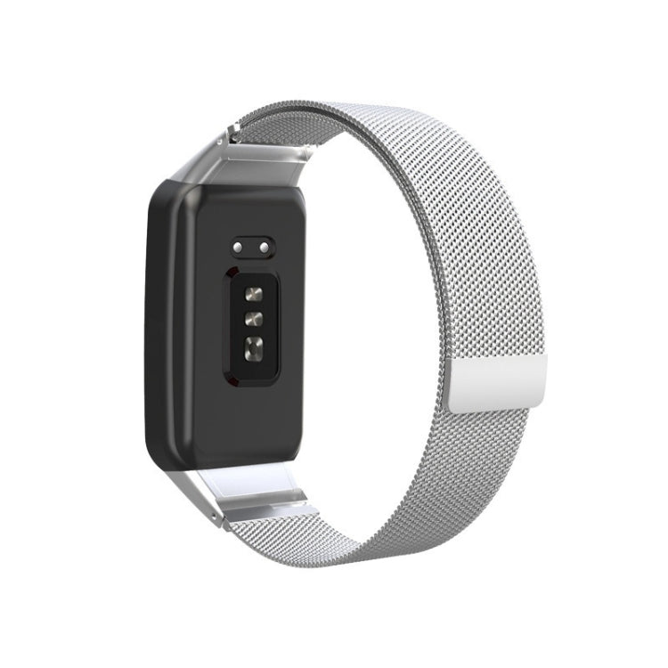 For OPPO Watch Free NFC Milan Magnetic Metal Watch Band(Silver)