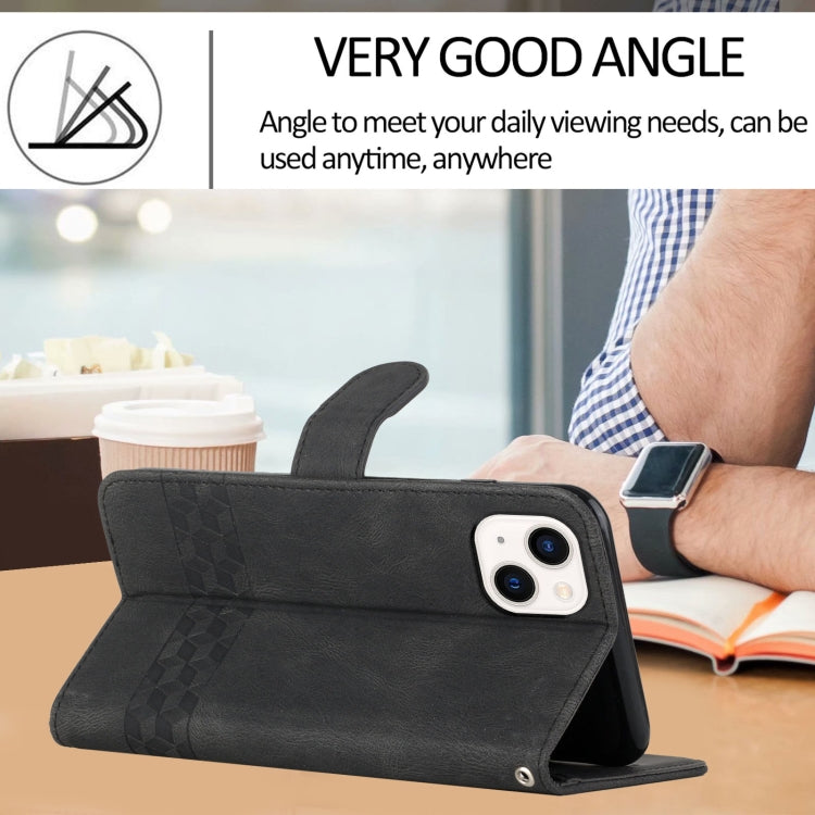Cubic Skin Feel Flip Leather Phone Case, For iPhone 13 mini, For iPhone 13, For iPhone 13 Pro, For iPhone 13 Pro Max