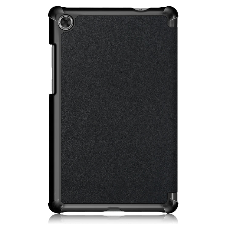 For Lenovo Tab M8 Custer Texture Horizontal Flip Smart TPU Leather Case with Three-folding Holder