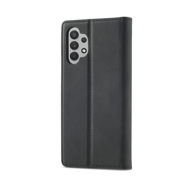 LC.IMEEKE Strong Magnetism Matte TPU + PU Leather Case, For Samsung Galaxy A32 4G