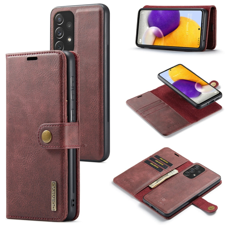 DG.MING Crazy Horse Texture Detachable Magnetic Leather Phone Case, For Samsung Galaxy A13 4G, For Samsung Galaxy A33 5G, For Samsung Galaxy A53 5G, For Samsung Galaxy A73 5G