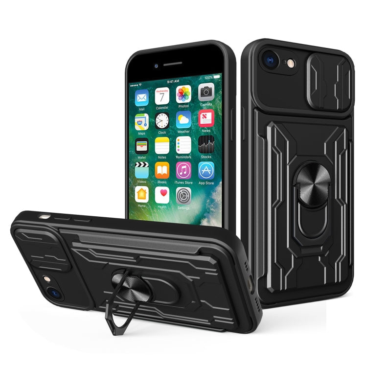Sliding Camshield Card Phone Case, For iPhone 7 / 8 / SE 2022 / SE 2020, For iPhone 7 Plus / 8 Plus