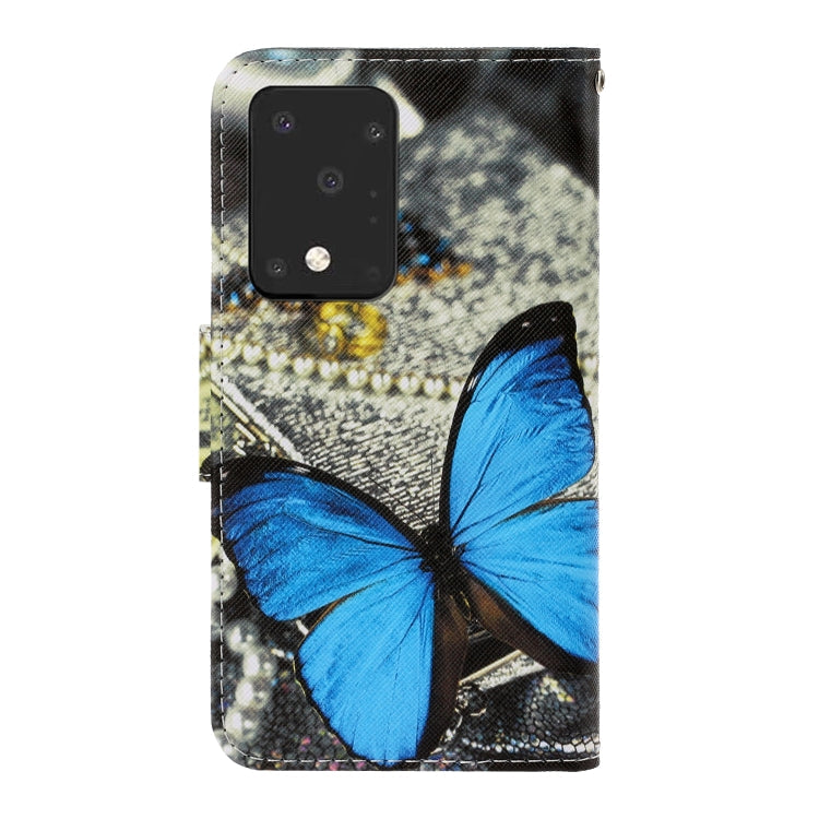 3D Colored Drawing Horizontal Flip PU Leather Case with Holder & Card Slots & Wallet, For Galaxy S20 Ultra