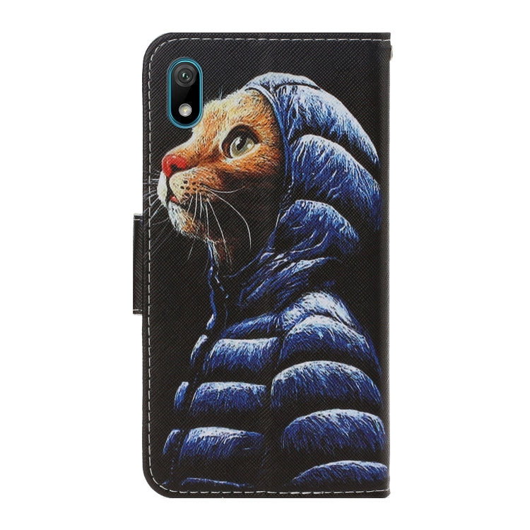 3D Colored Drawing Horizontal Flip PU Leather Case with Holder & Card Slots & Wallet, For Huawei Y5 2019