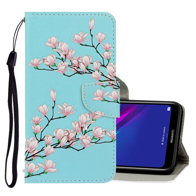 3D Colored Drawing Horizontal Flip PU Leather Case with Holder & Card Slots & Wallet, For Huawei Y7 2019