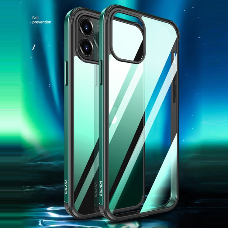 SULADA Metal Frame + Nano Glass + TPU Phone Case, For iPhone 13 mini, For iPhone 13, For iPhone 13 Pro