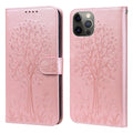 Tree & Deer Pattern Pressed Printing Horizontal Flip Leather Phone Case, For iPhone 13 Pro, For iPhone 13, For iPhone X / XS, For iPhone XR