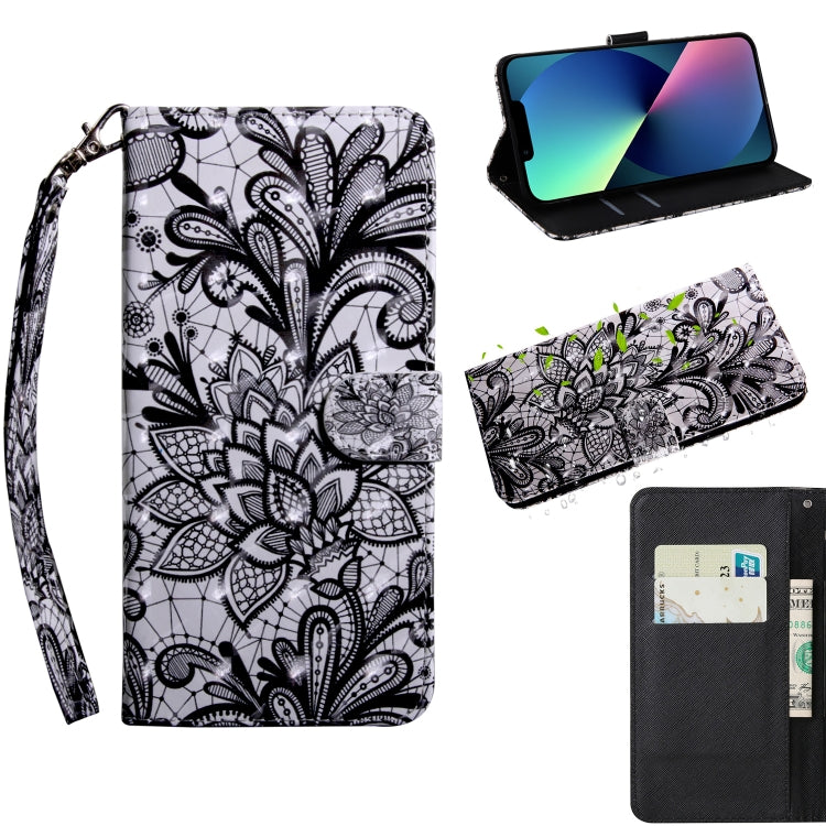 3D Painting Pattern Coloured Drawing Leather Phone Case, For iPhone 13, For iPhone 13 mini