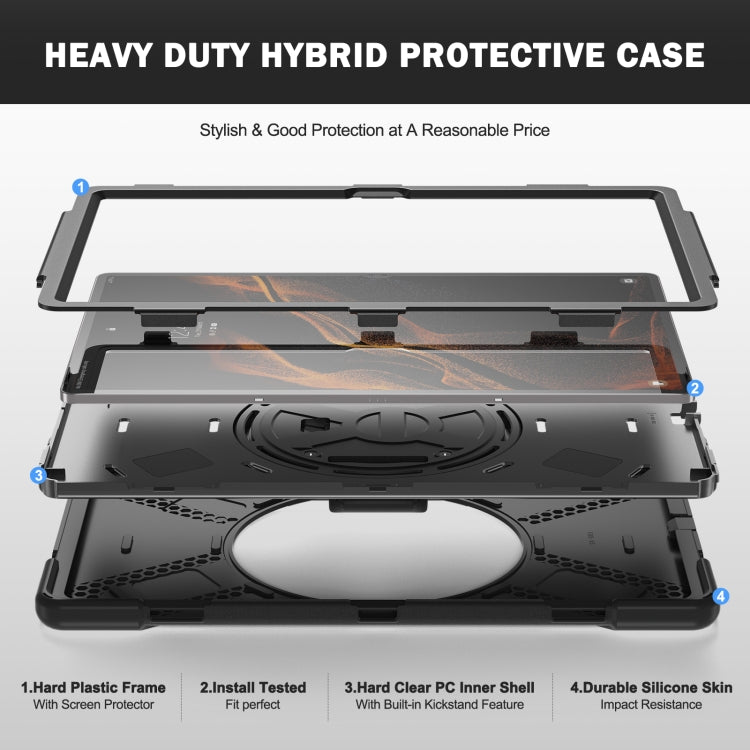 Silicone + PC Tablet Case, For Samsung Galaxy Tab S8 Ultra