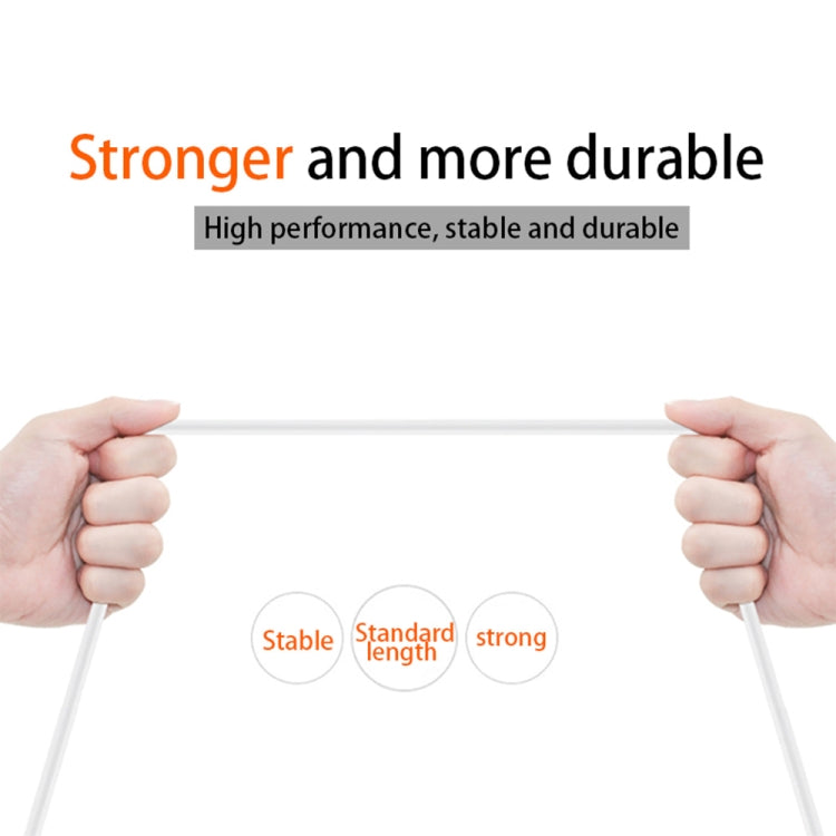 2A USB to USB-C / Type-C Data Cable, Cable Length:1m(White)