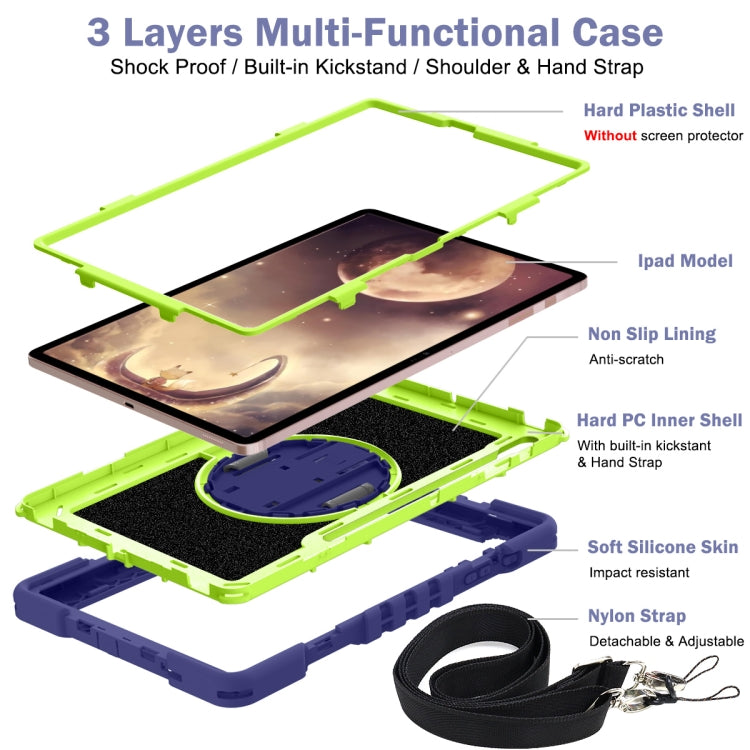 360 Degree Rotation Contrast Color Silicone + PC Tablet Case, For Samsung Galaxy Tab A7 Lite