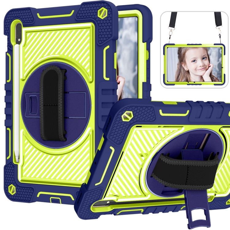 360 Degree Rotation Contrast Color Silicone+PC Tablet Case, For Samsung Galaxy Tab S7 / S8