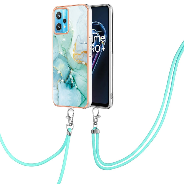 Electroplating Marble Pattern TPU Phone Case with Lanyard, For Samsung Galaxy A23 5G / 4G, For Samsung Galaxy A13 4G, For OPPO Realme 9 Pro+ 5G, For OPPO Realme 9 Pro 5G