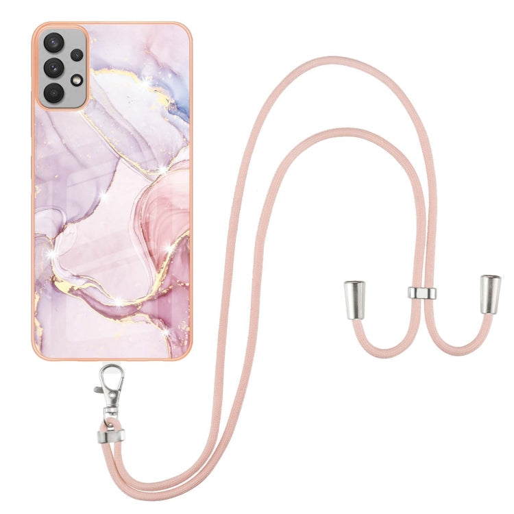 Electroplating Marble Pattern TPU Phone Case with Lanyard, For Samsung Galaxy A23 5G / 4G, For Samsung Galaxy A13 4G, For OPPO Realme 9 Pro+ 5G, For OPPO Realme 9 Pro 5G