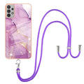 Electroplating Marble Pattern TPU Phone Case with Lanyard, For Samsung Galaxy A23 5G / 4G, For OPPO Realme 9 Pro+ 5G, For Samsung Galaxy A13 4G, For OPPO Realme 9 Pro 5G