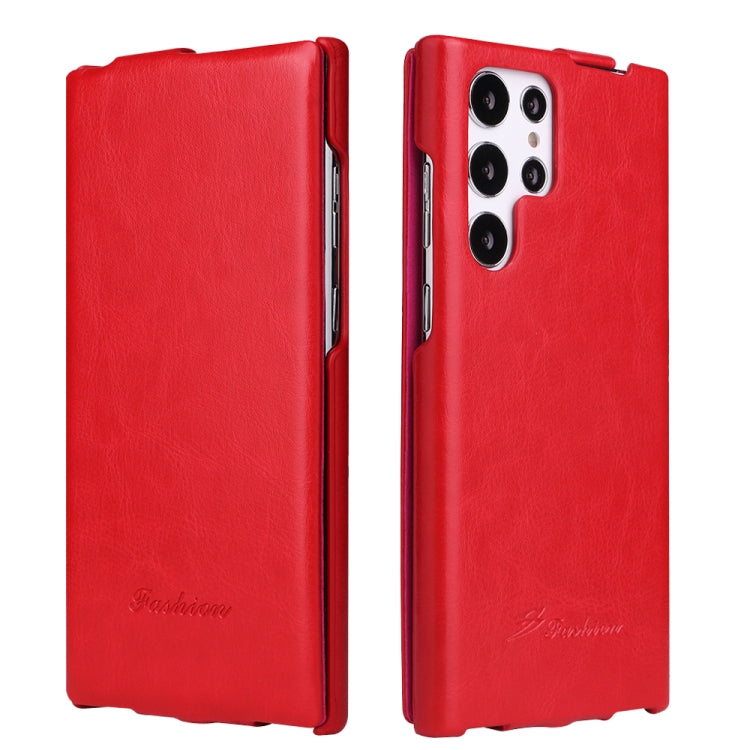 Fierre Shann 64 Texture Vertical Flip PU Leather Phone Case, For Samsung Galaxy S22 5G, For Samsung Galaxy S22+ 5G, For Samsung Galaxy S22 Ultra 5G
