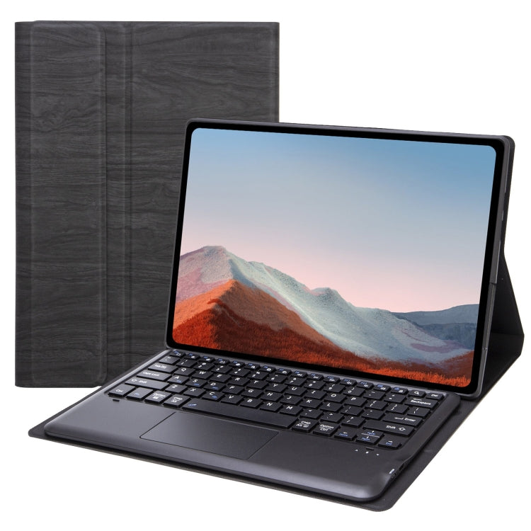 SF128-A Tree Texture Touchpad Bluetooth Keyboard Leather Tablet Case, SF128-A