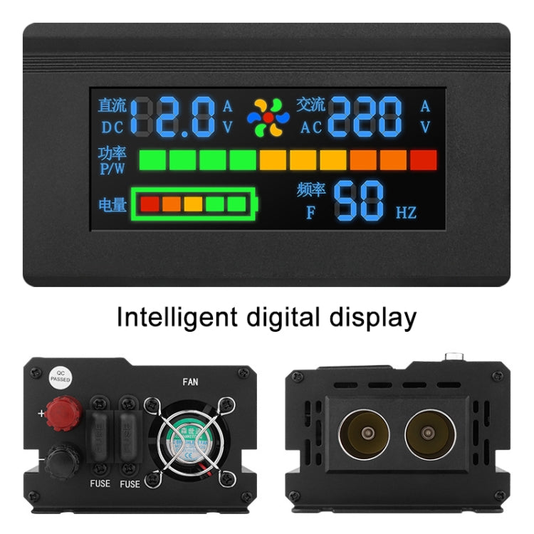 8896 2200W Car Smart Multi-functional Digital Display Inverter, 12V, 24V