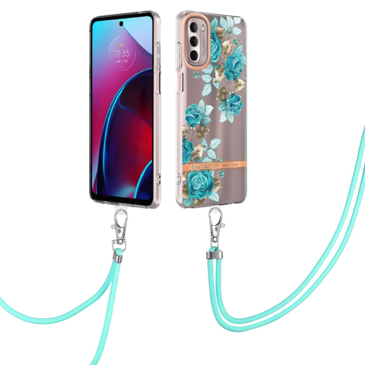 Flowers Series TPU Phone Case with Lanyard, For iPhone SE 2022/SE 2020/8/7, For Motorola Moto G Stylus 2022 4G, For Motorola Moto G31/G41, For Motorola Moto G51 5G