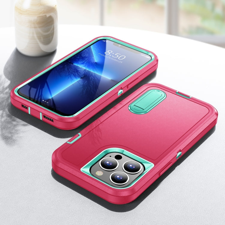 3 in 1 Rugged Holder Phone Case, For iPhone 14 Pro, For iPhone 14 Pro Max