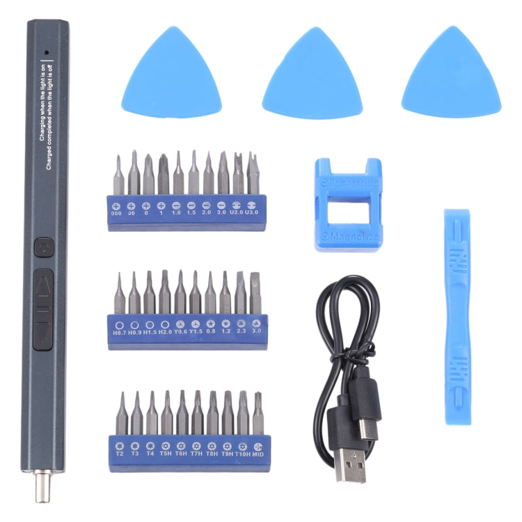 Type-C Port Rechargeable Cordless Electric Screwdriver Set, 12 in 1, 33 in 1, 49 in 1