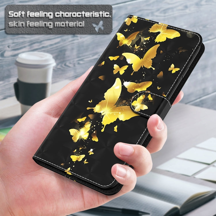 3D Painting Pattern Flip Leather Phone Case, For iPhone 14 Pro, For iPhone 14 Pro Max