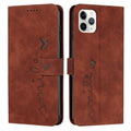 Skin Feel Heart Pattern Leather Phone Case, For iPhone 12 Pro Max, For iPhone 11, For iPhone 11 Pro, For iPhone 11 Pro Max