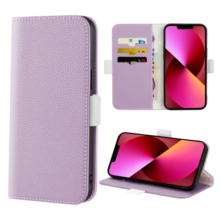 Candy Color Litchi Texture Leather Phone Case, For iPhone 13, For iPhone 13 mini, For iPhone 13 Pro, For iPhone 13 Pro Max
