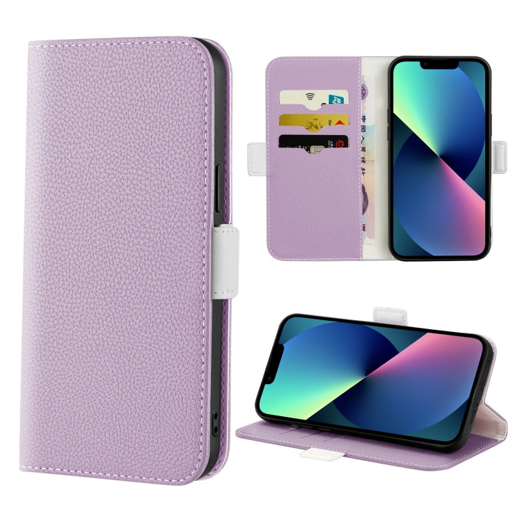Candy Color Litchi Texture Leather Phone Case, For iPhone 13, For iPhone 13 mini, For iPhone 13 Pro, For iPhone 13 Pro Max