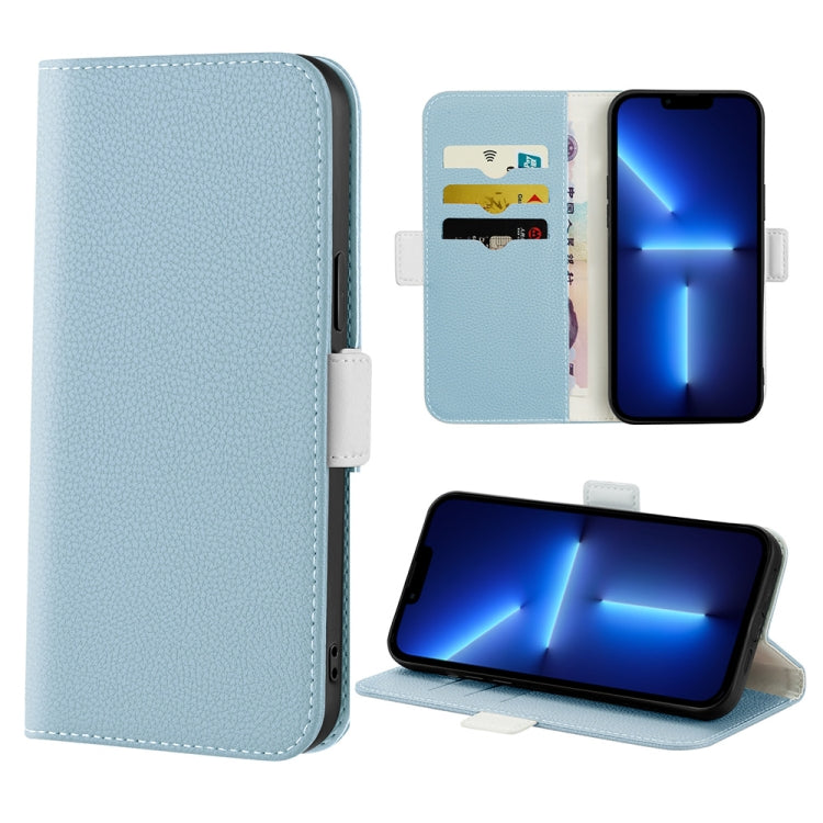 Candy Color Litchi Texture Leather Phone Case, For iPhone 13, For iPhone 13 mini, For iPhone 13 Pro, For iPhone 13 Pro Max